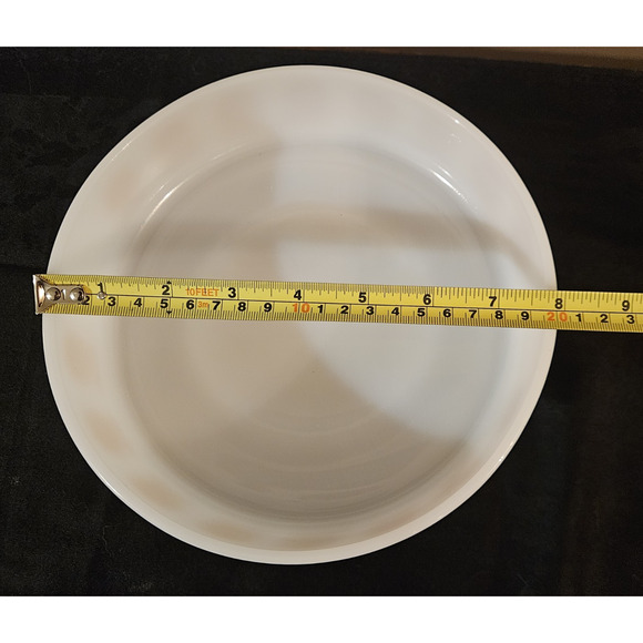 1960s 8" Footed Round Federal Milk Glass Brown Sunflower Bowl - Picture 4 of 7